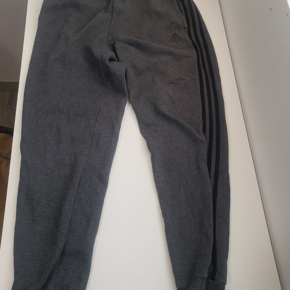 Adidas Mens Medium Gray Sweatpants - Picture 4 of 5